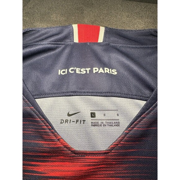 Nike Dri-Fit Ici C'est Paris Fly Emirates 2018 Saint-Germain Blue Jersey L - Picture 2 of 8